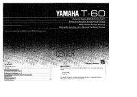 Yamaha T-60 - Owners Manual